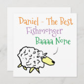 Schapenontwerp voor een visser feestdagenkaart (Voorkant / Achterkant)