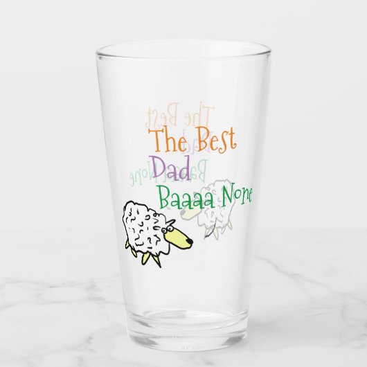 Schapenontwerp voor het beste paasglas glas (Achterkant)