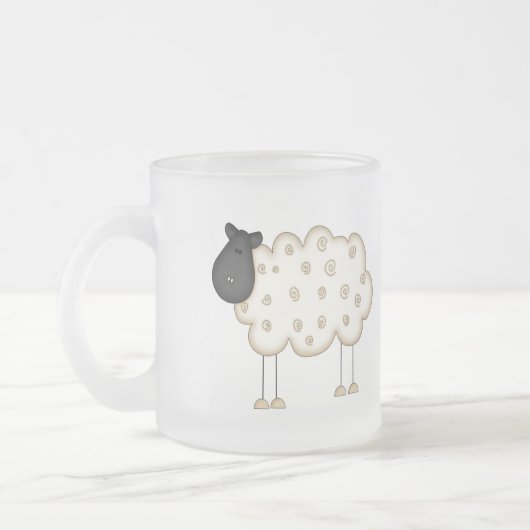 Schapenoverhemden en schenkingen matglas koffiemok (Links)