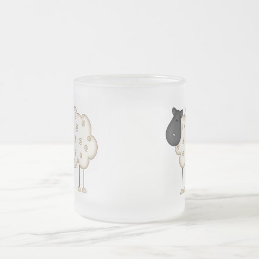 Schapenoverhemden en schenkingen matglas koffiemok (Center)