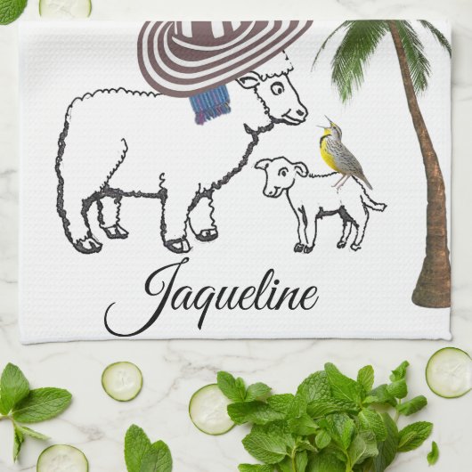 Schapenpalm Clouds Kitchen Handhanddoeken Theedoek (Gevouwen)