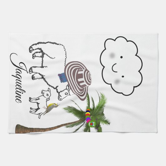 Schapenpalm Clouds Kitchen Handhanddoeken Theedoek (Horizontaal)