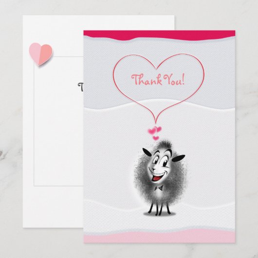 Schapenpapier — Levendig Bedankkaart (Voorkant / Achterkant)