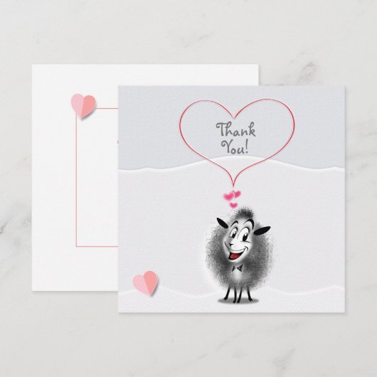 Schapenpapier — Levendig Bedankkaart (Voorkant / Achterkant)