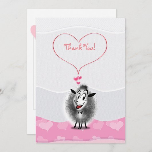 Schapenpapier — Levendig Bedankkaart (Voorkant / Achterkant)