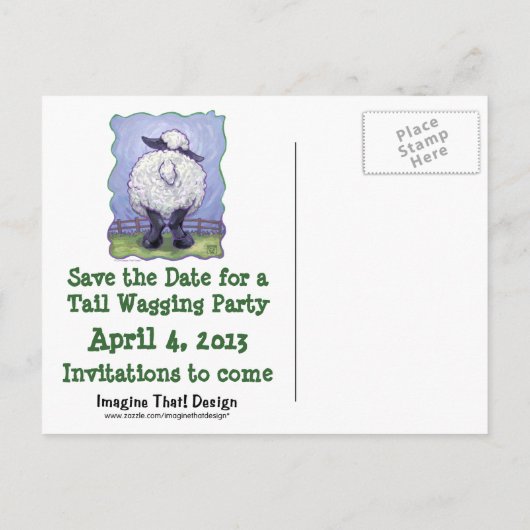 Schapenpartijcentrum Aankondigingskaart (Achterkant)