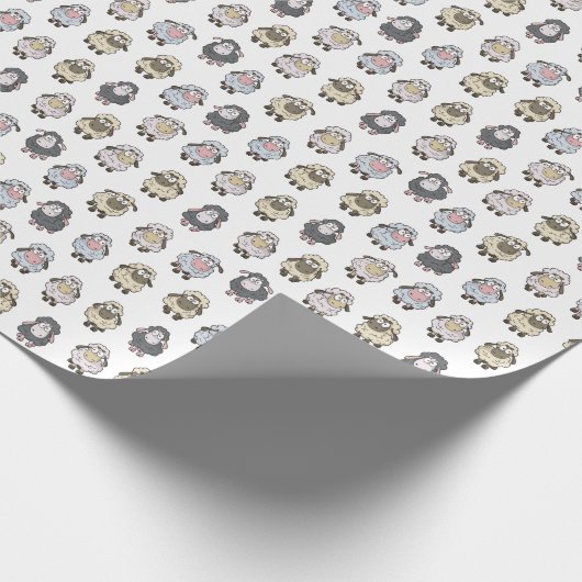 Schapenpatroon Cadeaupapier (Hoek)
