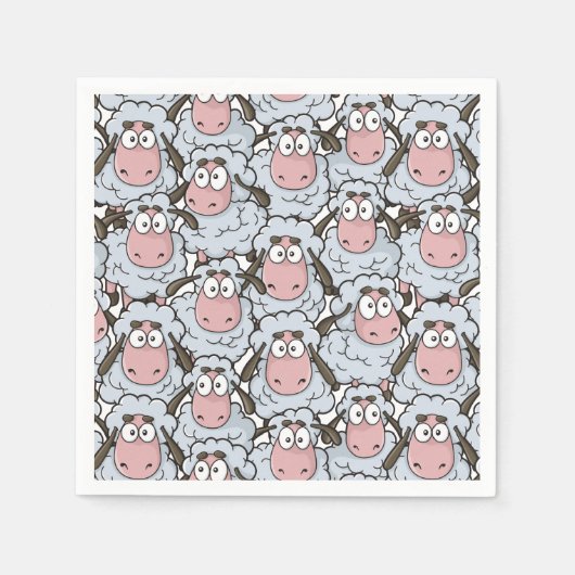 Schapenpatroon Servet (Voorkant)