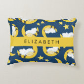 Schapenpatroon, Slapen Schaap, Maan, Jouw naam Accent Kussen (Achterkant)