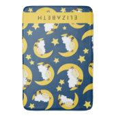 Schapenpatroon, Slapen Schaap, Maan, Jouw naam Badmat (Voorkant Verticaal)