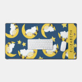 Schapenpatroon, Slapen Schaap, Maan, Jouw naam Bureaumat (Keyboard & Muis)