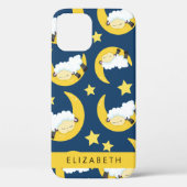 Schapenpatroon, Slapen Schaap, Maan, Jouw naam Case-Mate iPhone Case (Achterkant)