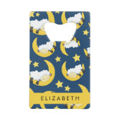 Schapenpatroon, Slapen Schaap, Maan, Jouw naam Creditkaart Flessenopener (Voorkant)