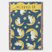 Schapenpatroon, Slapen Schaap, Maan, Jouw naam Deken (Voorkant Verticaal)