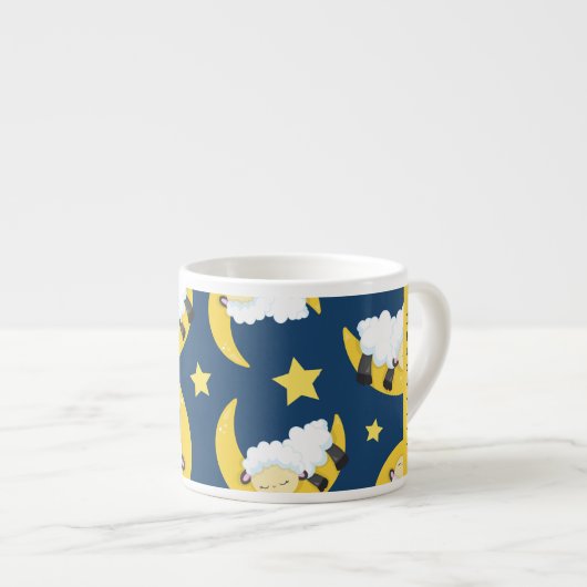 Schapenpatroon, Slapen Schaap, Maan, Jouw naam Espresso Kop (Voorkant rechts)