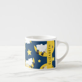Schapenpatroon, Slapen Schaap, Maan, Jouw naam Espresso Kop