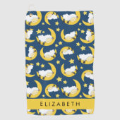 Schapenpatroon, Slapen Schaap, Maan, Jouw naam Golfhanddoek (Voorkant)