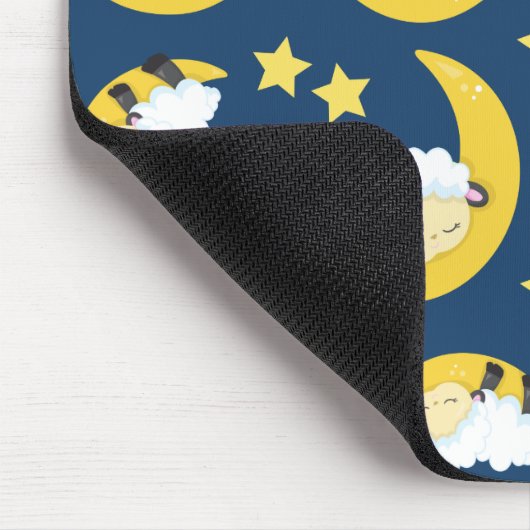 Schapenpatroon, Slapen Schaap, Maan, Jouw naam Muismat (Hoek)