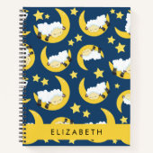 Schapenpatroon, Slapen Schaap, Maan, Jouw naam Notitieboek (Voorkant)