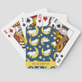 Schapenpatroon, Slapen Schaap, Maan, Jouw naam Pokerkaarten