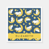 Schapenpatroon, Slapen Schaap, Maan, Jouw naam Servet (Voorkant)