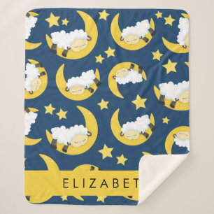 Schapenpatroon, Slapen Schaap, Maan, Jouw naam Sherpa Deken