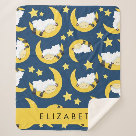 Schapenpatroon, Slapen Schaap, Maan, Jouw naam Sherpa Deken (Voorkant)