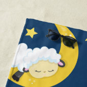 Schapenpatroon, Slapen Schaap, Maan, Jouw naam Strandlaken (In situ)