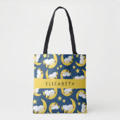 Schapenpatroon, Slapen Schaap, Maan, Jouw naam Tote Bag (Voorkant)