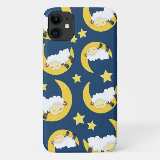 Schapenpatroon, Slapende schapen, Maan, Sterren Case-Mate iPhone Case (Achterkant)