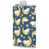 Schapenpatroon, Slapende schapen, Maan, Sterren Heupfles (Links)