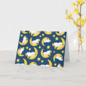 Schapenpatroon, Slapende schapen, Maan, Sterren Kaart (Gele Bloem)