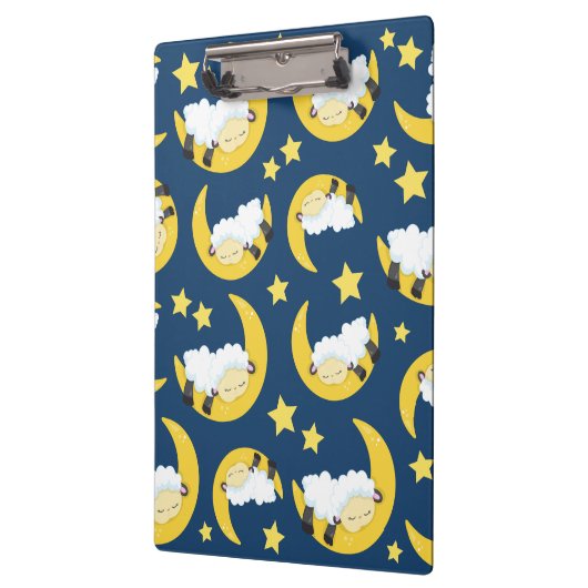 Schapenpatroon, Slapende schapen, Maan, Sterren Klembord (Links)