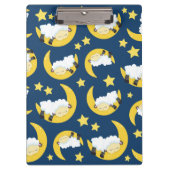 Schapenpatroon, Slapende schapen, Maan, Sterren Klembord (Voorkant)