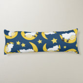 Schapenpatroon, Slapende schapen, Maan, Sterren Lichaamskussen (Achterkant)