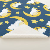 Schapenpatroon, Slapende schapen, Maan, Sterren Sherpa Deken (3/4)