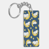 Schapenpatroon, Slapende schapen, Maan, Sterren Sleutelhanger (Voorkant Links)