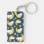 Schapenpatroon, Slapende schapen, Maan, Sterren Sleutelhanger (achterkant)