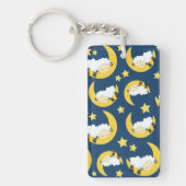 Schapenpatroon, Slapende schapen, Maan, Sterren Sleutelhanger (Voorkant)