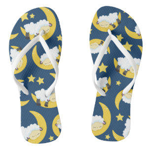 Schapenpatroon, Slapende schapen, Maan, Sterren Teenslippers