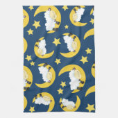 Schapenpatroon, Slapende schapen, Maan, Sterren Theedoek (Verticaal)
