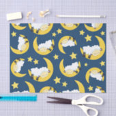 Schapenpatroon, Slapende schapen, Maan, Sterren Tissuepapier (Craft)