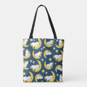 Schapenpatroon, Slapende schapen, Maan, Sterren Tote Bag (Achterkant)