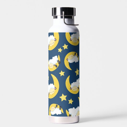 Schapenpatroon, Slapende schapen, Maan, Sterren Waterfles (Links)