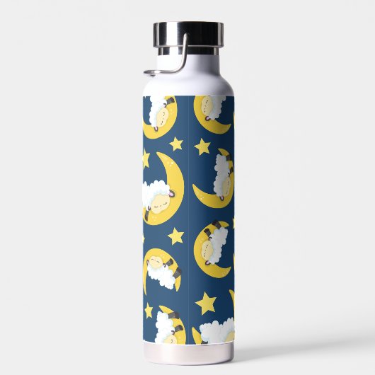 Schapenpatroon, Slapende schapen, Maan, Sterren Waterfles (Rechts)