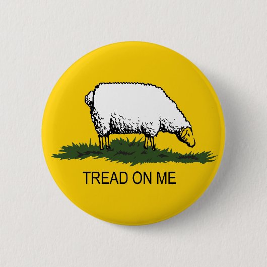Schapenpin "Tread on me" Ronde Button 5,7 Cm (Voorkant)