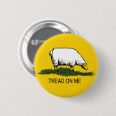 Schapenpin "Tread on me" Ronde Button 5,7 Cm (Voorkant /achterkant)