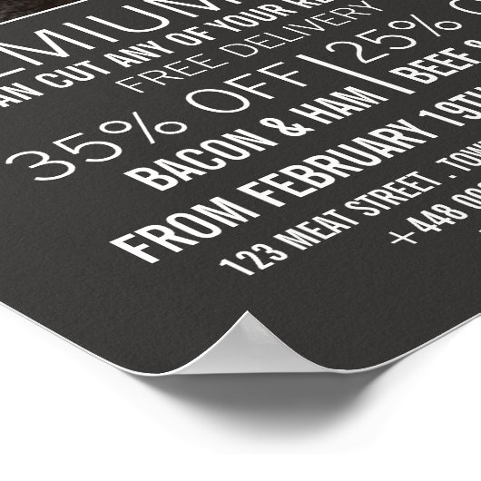 Schapenportret, boer en slager Adverteren Poster (Hoek)