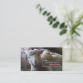 Schapenportret, boer en slager visitekaartje (Staand voorkant)