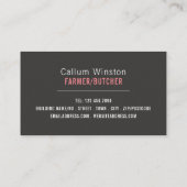 Schapenportret, boer en slager visitekaartje (Achterkant)